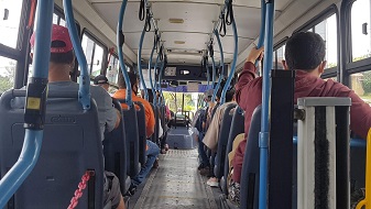 Imagen del interior de un autobus