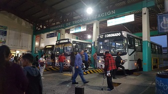 Imagen de la terminal de buses de Coronado