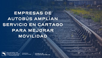 Imagen ilustrativa de vías de tren con el título del comunicado y el logo del CTP. 