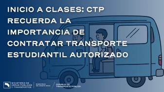 Imagen de transporte de estudiantes con título del comunicado y logo institucional