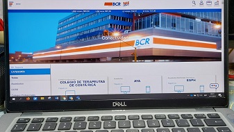 Imagen de la página web del Banco de Costa Rica