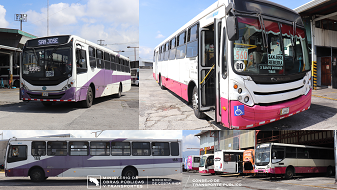 Buses de Santo Domingo por Tibás en plantel de la empresa